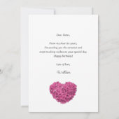 Roze Hydrangea Bloemen Verjaardag Kaart voor Zuste (Achterkant)