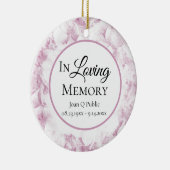 Roze Hydrangea Bloemen Waterverf Memorial Keramisch Ornament (Rechts)