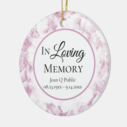 Roze Hydrangea Bloemen Waterverf Memorial Keramisch Ornament (Links)