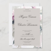 Roze Hydrangea Bloemen Zomer Lente Bruiloft Kaart (Voorkant)