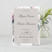 Roze Hydrangea Bloemen Zomer Lente Bruiloft Kaart (Staand voorkant)