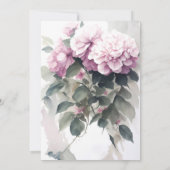 Roze Hydrangea Bloemen Zomer Lente Bruiloft Kaart (Achterkant)