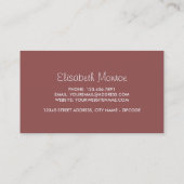 Roze hydrangea, bloemenbakkerij visitekaartje (Achterkant)