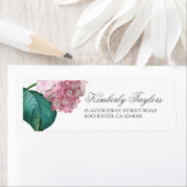 Roze Hydrangea bloemenbruiloft Etiket (Insitu)