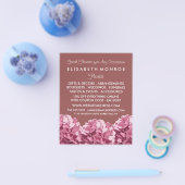 Roze Hydrangea, Bloemenindustrie Adverteren Flyer (Enkel)