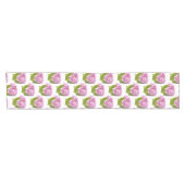 Roze Hydrangea Bloemenprint Tafel Runner Korte Tafelloper (Horizontaal)