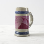 Roze hydrangea Bloemgrijs/Blue 22 oz Stein Bierpul (Voorkant rechts)