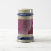 Roze hydrangea Bloemgrijs/Blue 22 oz Stein Bierpul (Center)
