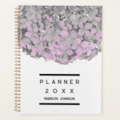 Roze Hydrangea Bloemige Gepersonaliseerde Planner (Voorkant)