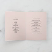 Roze Hydrangea Bloemige Trouwvolgorde Programma (Binnen)