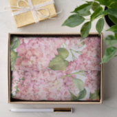 Roze Hydrangea Bloemmotief in Vintage Stijl Tissuepapier (Geschenk)
