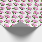  roze Hydrangea bloesem Cadeaupapier (Hoek)
