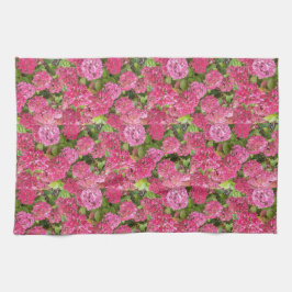 Roze hydrangea Blooms Floral Pattern Kitchen Towel Theedoek