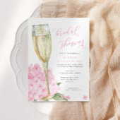Roze Hydrangea Blooms Vrijgezellenfeest Kaart