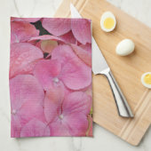 Roze hydrangea Blossom Flowers Kitchen Towel Theedoek (Quarter Fold)