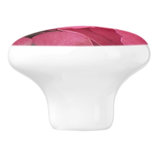 Roze hydrangea Blossoms Ceramic Knob. Keramische Knop (Zijkant)