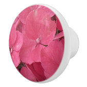 Roze hydrangea Blossoms Ceramic Knob. Keramische Knop (Rechts)