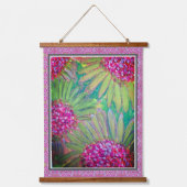 Roze Hydrangea Botanisch Hangend Wandkleed (Voorkant)