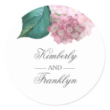 Roze Hydrangea Botanische Vintage Bloemenbruiloft