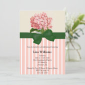 Roze hydrangea Bridal Shower Kaart (Staand voorkant)