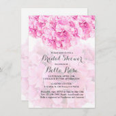 Roze hydrangea Bridal Shower-uitnodiging hydrangea Kaart (Voorkant / Achterkant)