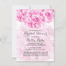 Roze hydrangea Bridal Shower-uitnodiging hydrangea Kaart