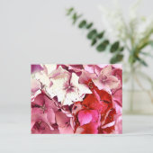 ROZE HYDRANGEA BRIEFKAART (Staand voorkant)