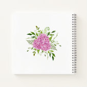 Roze Hydrangea Bruidsfeest Cadeaus Notitieboek (Achterkant)