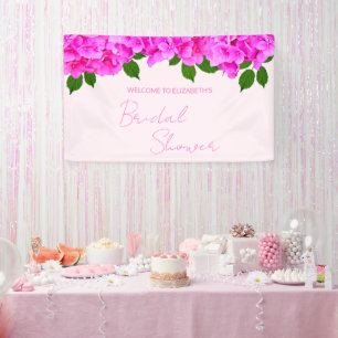 Roze Hydrangea Bruidsshowers Spandoek