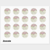  roze Hydrangea - bruiloft Seal Stickers (Vel)