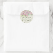 roze Hydrangea - bruiloft Seal Stickers (Tas)