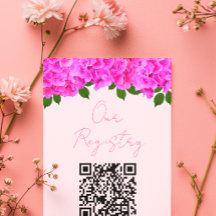 Roze Hydrangea Bruiloftsshower Cadeau Registratie