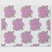 Roze hydrangea cadeaupapier (Vlak)