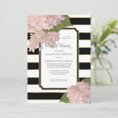  Roze Hydrangea Classy Modern Vrijgezellenfeest Kaart (Staand voorkant)