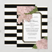  Roze Hydrangea Classy Modern Vrijgezellenfeest Kaart (Voorkant / Achterkant)