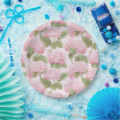 Roze Hydrangea Cluster Tuinfeest Papieren Bord (Feest)
