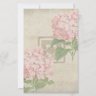Roze Hydrangea Clusters Briefpapier
