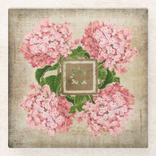 Roze Hydrangea Clusters II Onderzetter Set