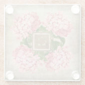 Roze Hydrangea Clusters II Onderzetter Set (Achterkant)