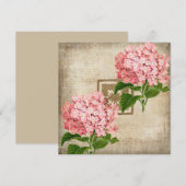 Roze Hydrangea Clusters Platte Wenskaart (Voorkant / Achterkant)
