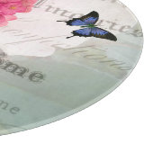 Roze hydrangea Decoratief glazen snijvlak Snijplank (Hoek)