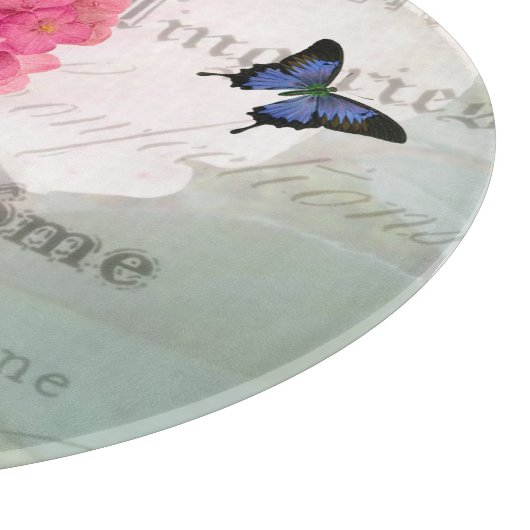 Roze hydrangea Decoratief glazen snijvlak Snijplank (Hoek)