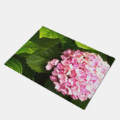 Roze hydrangea doormat deurmat (Schuin)