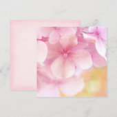 Roze hydrangea Dream ... Vierkante uitnodiging - B (Voorkant / Achterkant)