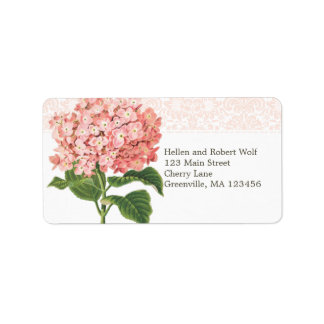 Roze Hydrangea Etiket