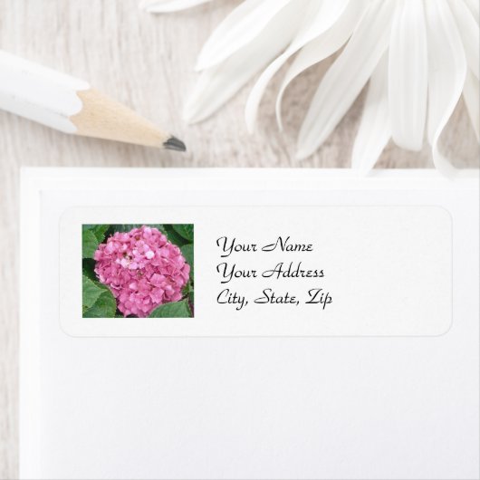 Roze hydrangea etiket (Insitu)