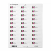 Roze hydrangea etiket (Full Sheet)