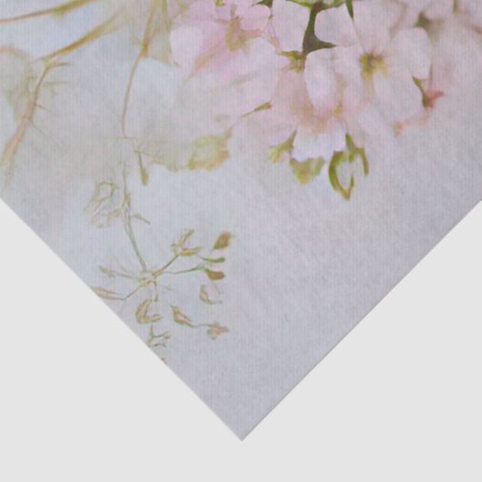 Roze Hydrangea Fairy Garden Floral Tissuepapier (Detail)