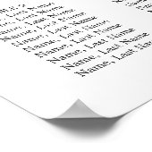 Roze Hydrangea Floral 12 Tafels ZITKAART Poster (Hoek)