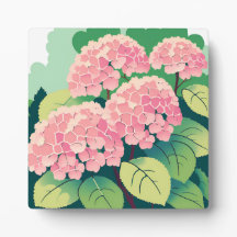 Roze Hydrangea Floral Art Painting